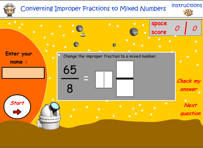 mixed numbers to improper fractions calculator