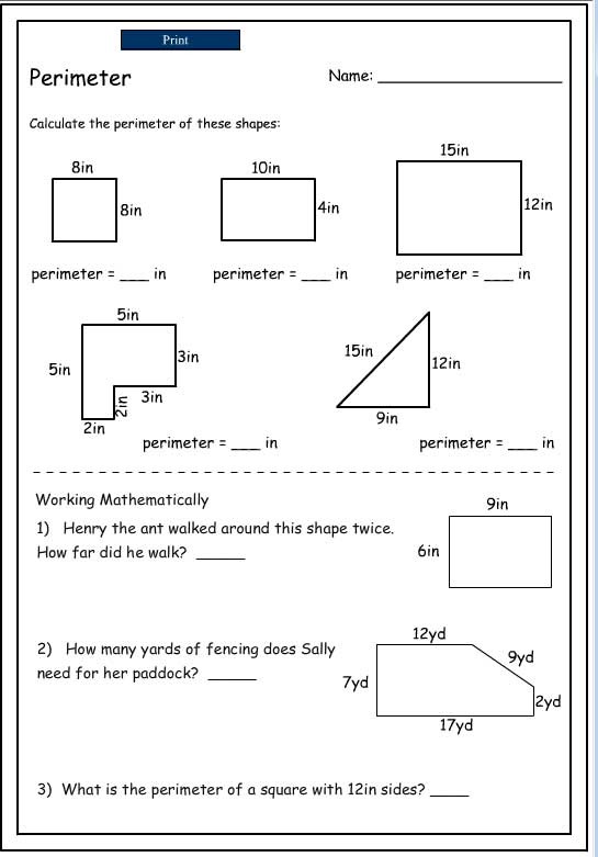 Inch Measurement Worksheet