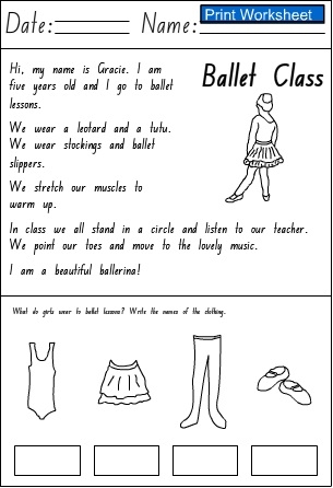 Written dance assignments picture