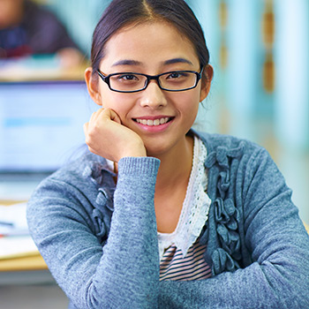 Student smiling