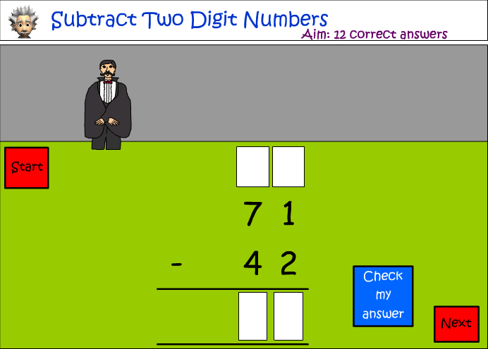 Subtraction - two digit numbers