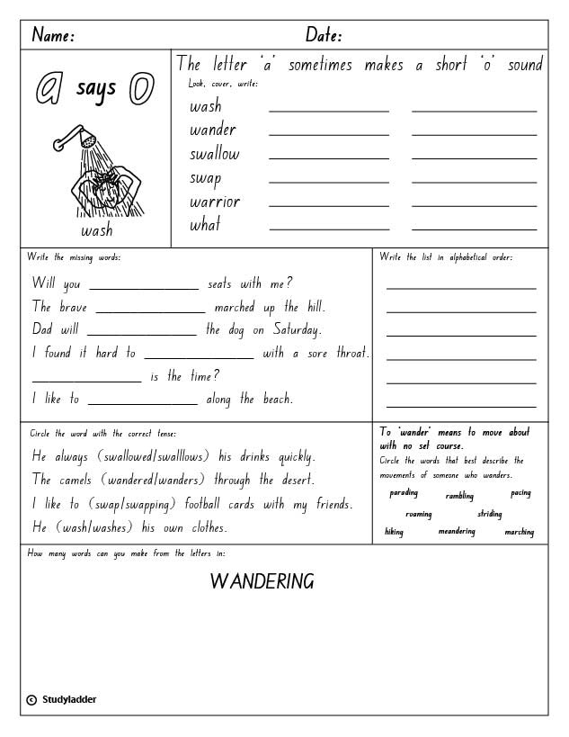 letter o sound worksheets