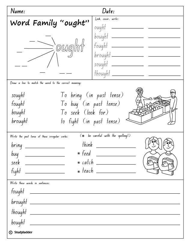 Word family 4. GN KN Worksheet. Aught ought. Family Words. Aught Words.