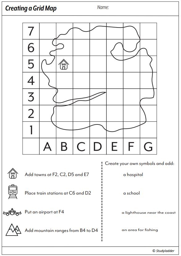 map grid worksheets 2nd grade        <h3 class=