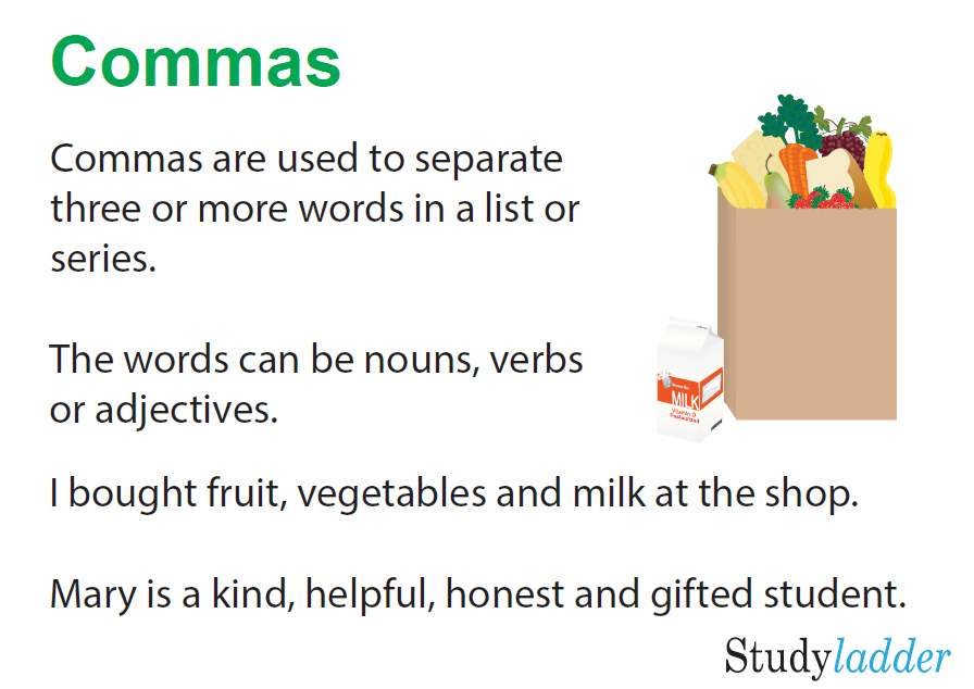 Commas - Studyladder Interactive Learning Games