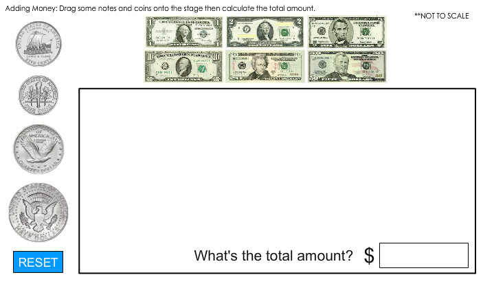 Adding money (coins and notes)