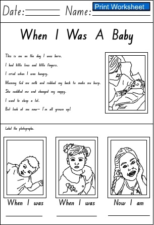 When i was younger i used. I was when Worksheet. When i was. When i was young Worksheet. When i was a Baby.