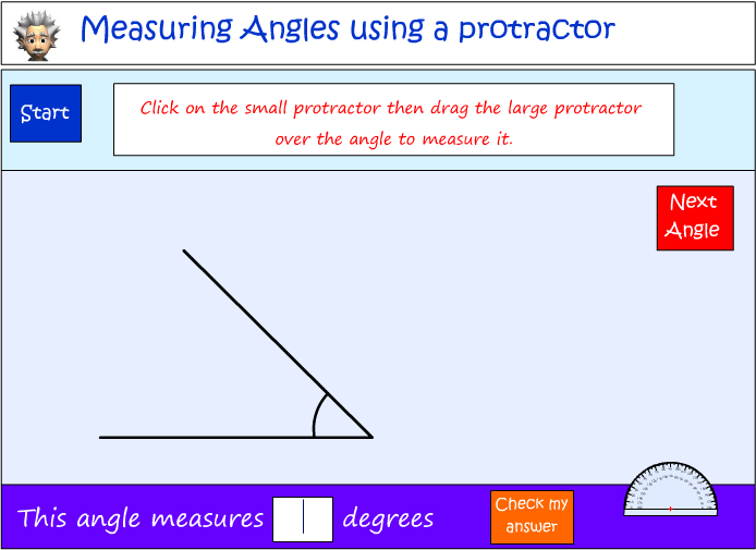 Using a protractor to measure angles