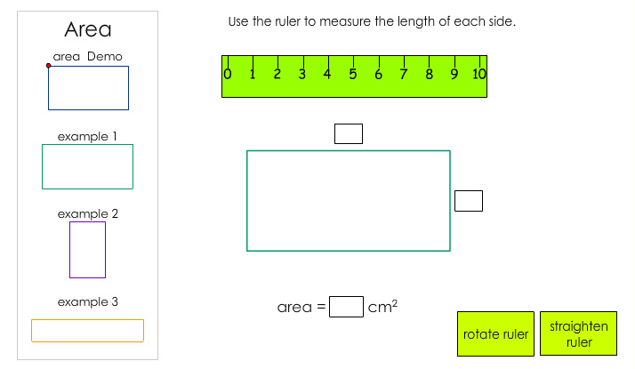 Calculating the area of squares and rectangles
