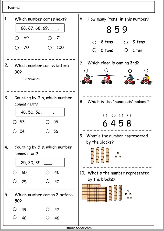 number problem solving year 3