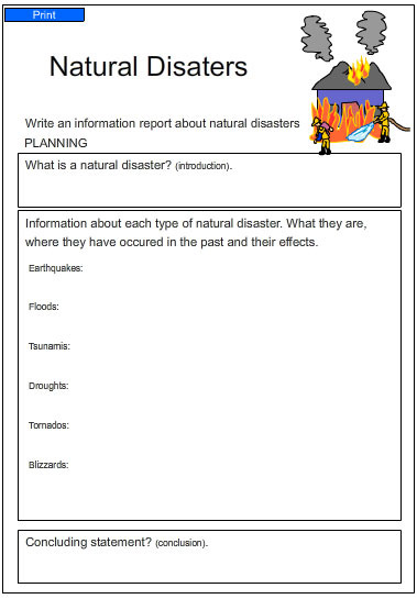 Natural Disasters, English skills online, interactive activity lessons