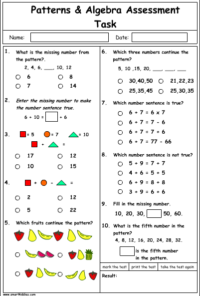 Patterns and Algebra Problem Solving