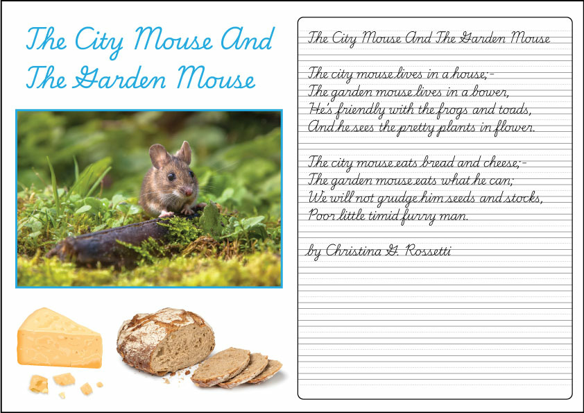 The City Mouse and the Garden Mouse - Handwriting Task - Studyladder ...