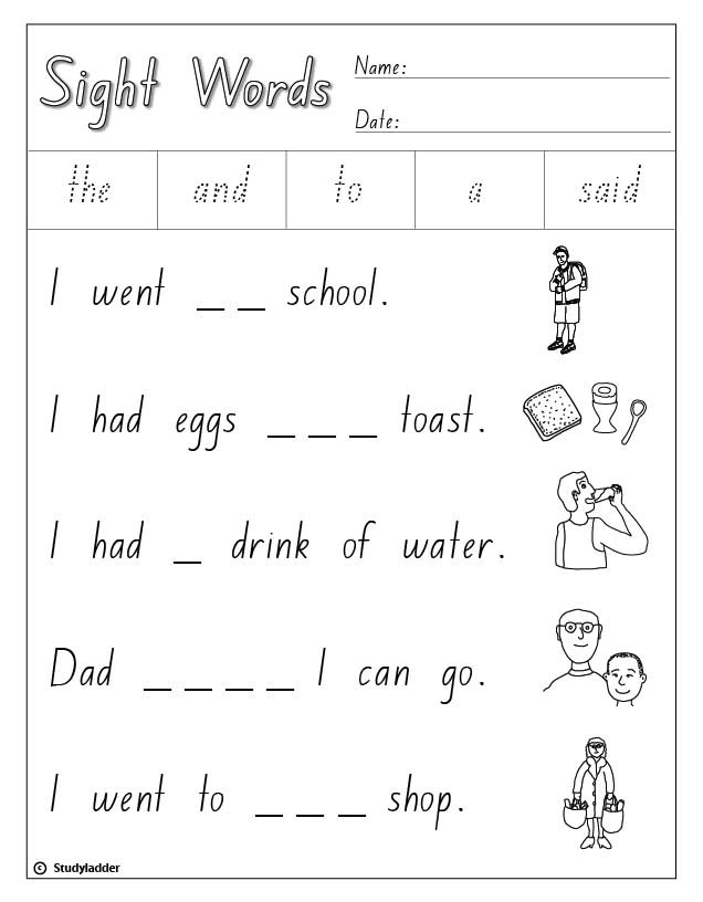 high frequency sight words 6th grade