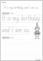 Writing - printables and English for Kinder