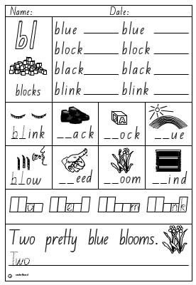 Activity Sheet- Blend bl - Studyladder Interactive Learning Games