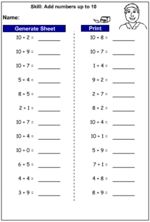 Add single digit numbers, Mathematics skills online, interactive ...