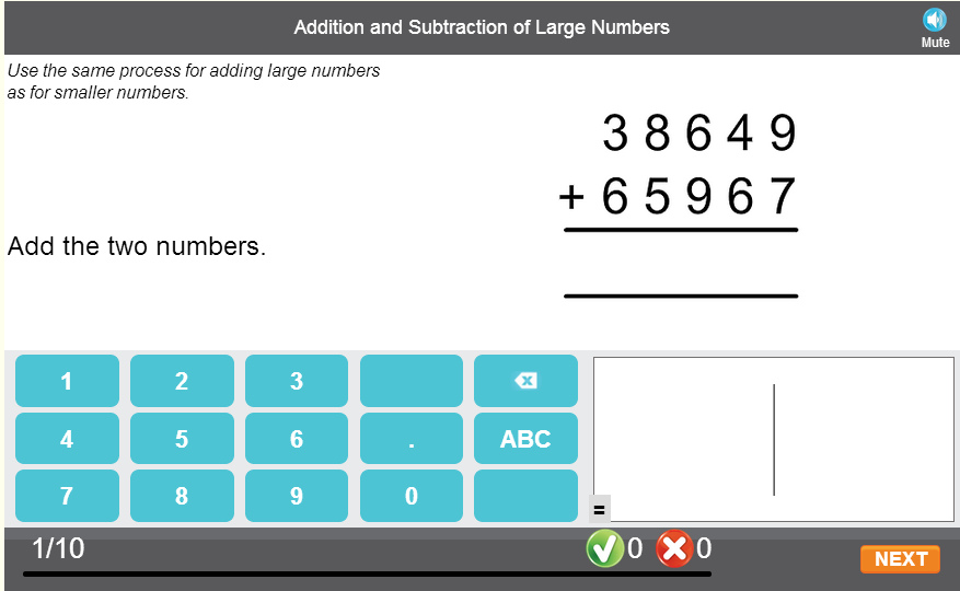 Addition and Subtraction of Large Numbers (came from red stripe 1)