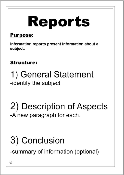 How to write in report format