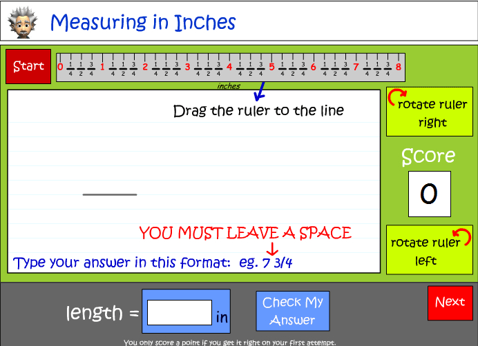 Measuring in inches