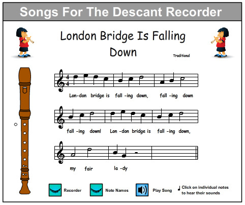 london bridge is falling down sheet music