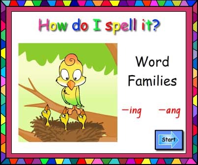 Word Families -ing and -ang