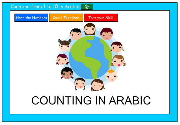 Counting to 10 in Arabic