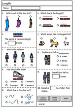 Measuring using informal units, Mathematics skills online, interactive