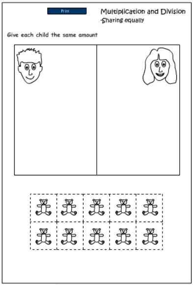 worksheetfun sharing printable Worksheets  By Sharing  Division Ks1 division