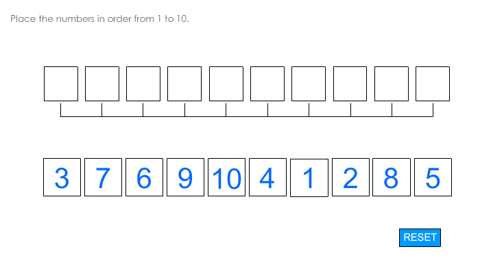 Order Numbers From 1 To 10 Studyladder Interactive Learning Games