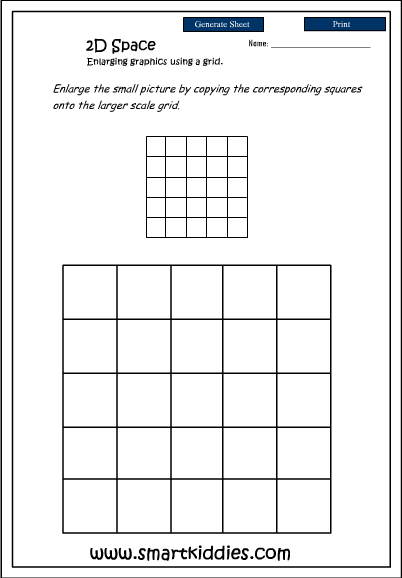 Enlarging graphics using a grid