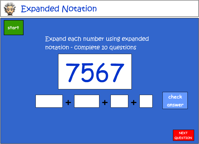 Expanded notation