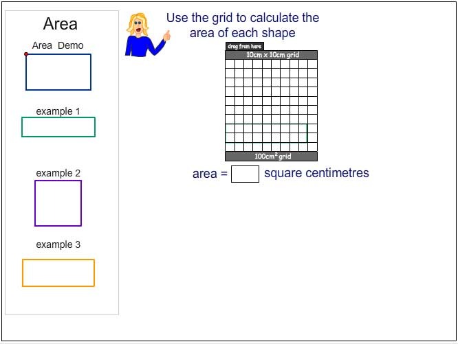 Calculating Area using a Square Centimetre Grid