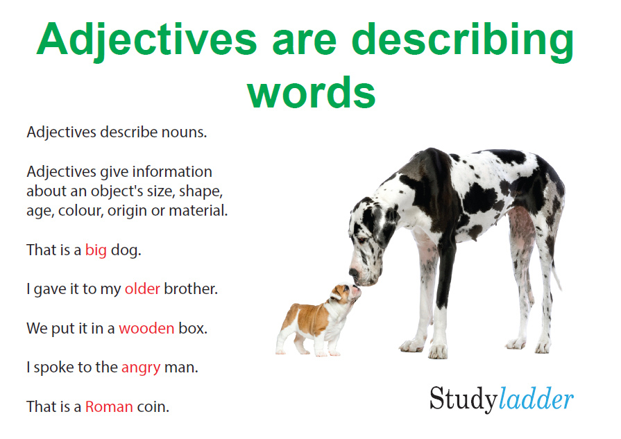 Adjectives - Studyladder Interactive Learning Games