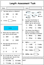Recording Length using Decimal Notation, Mathematics skills online ...