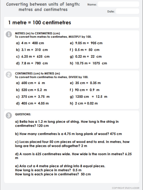 converting-between-metres-and-centimetres-answers-studyladder