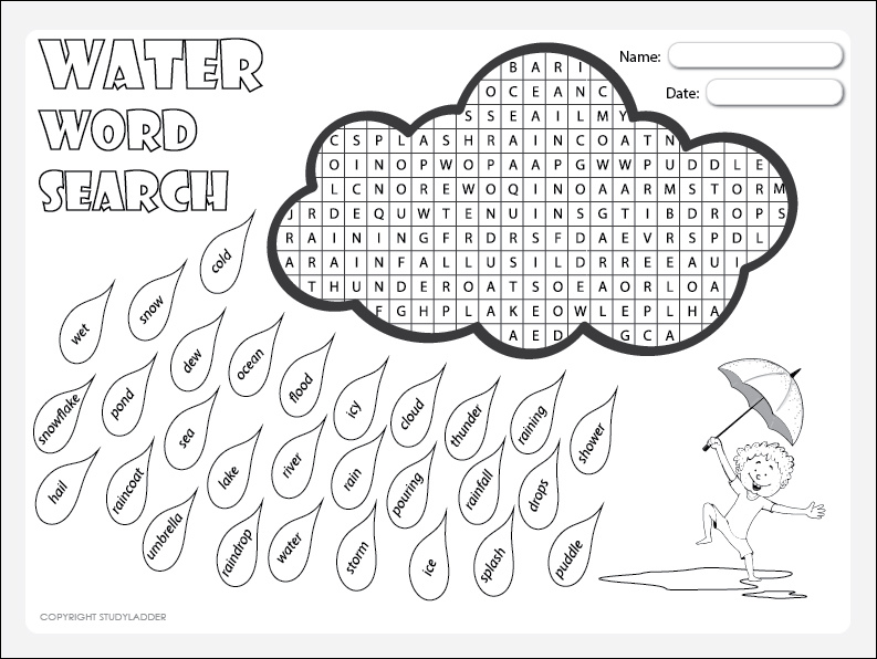 Rain Word Search Studyladder Interactive Learning Games