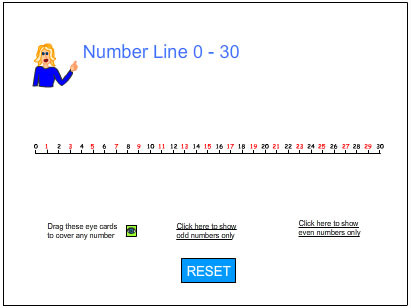 Number Line 1 - 30