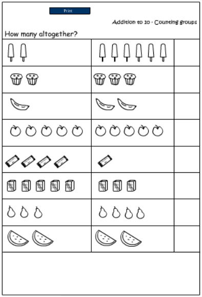 kindergarten numbers backward for worksheet skills 10, Addition online to up Mathematics numbers of