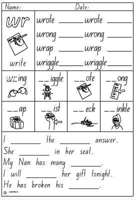 Words beginning with 'wr' - Studyladder Interactive Learning Games