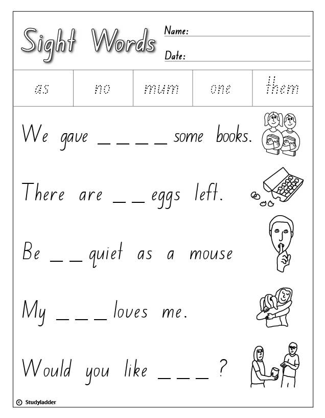 High Frequency Sight Words List 10 - Studyladder Interactive Learning Games