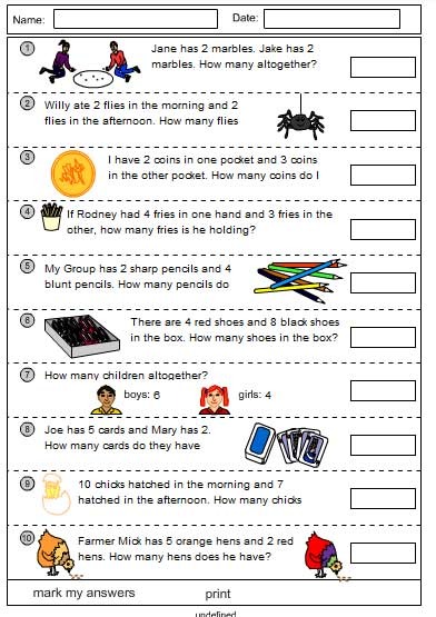 problem solving in math grade 2 addition