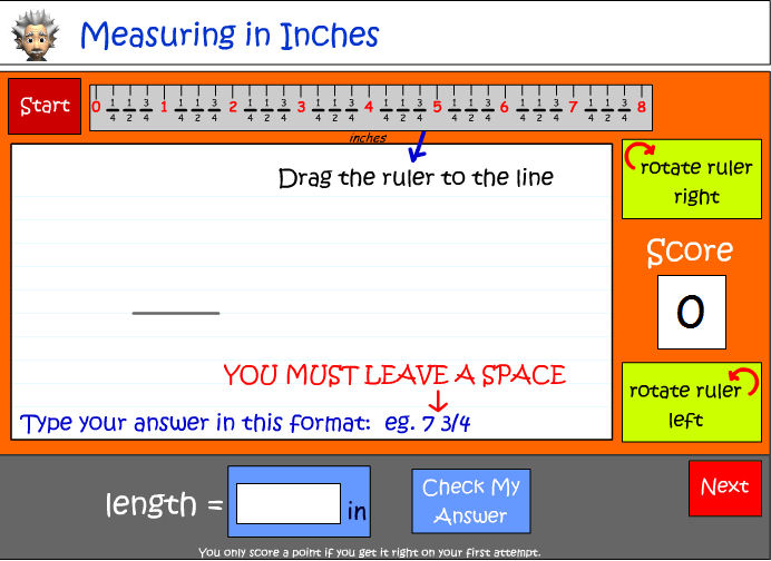 Measuring in inches - part inches