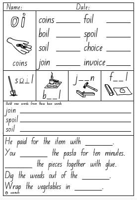 Vowel Digraph- oi Activity Sheet - Studyladder Interactive Learning Games