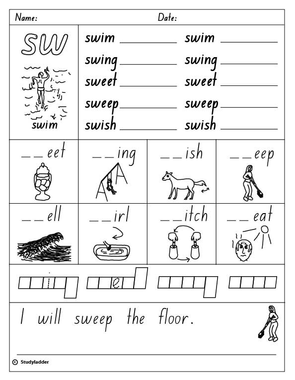 Consonant Blend Sw Studyladder Interactive Learning Games
