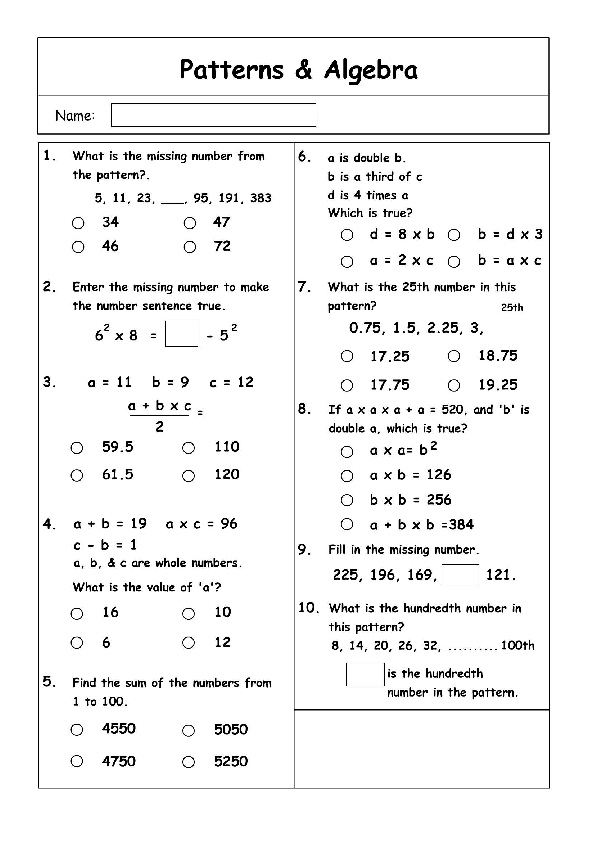 math-algebra-worksheets-grade-6