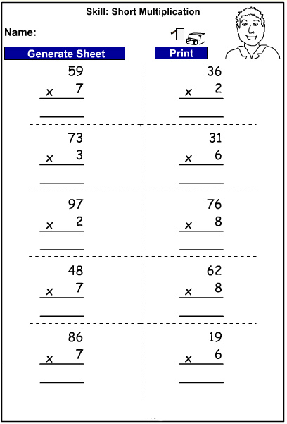 Drill - Short multiplication - written strategy (Auto-Generated)