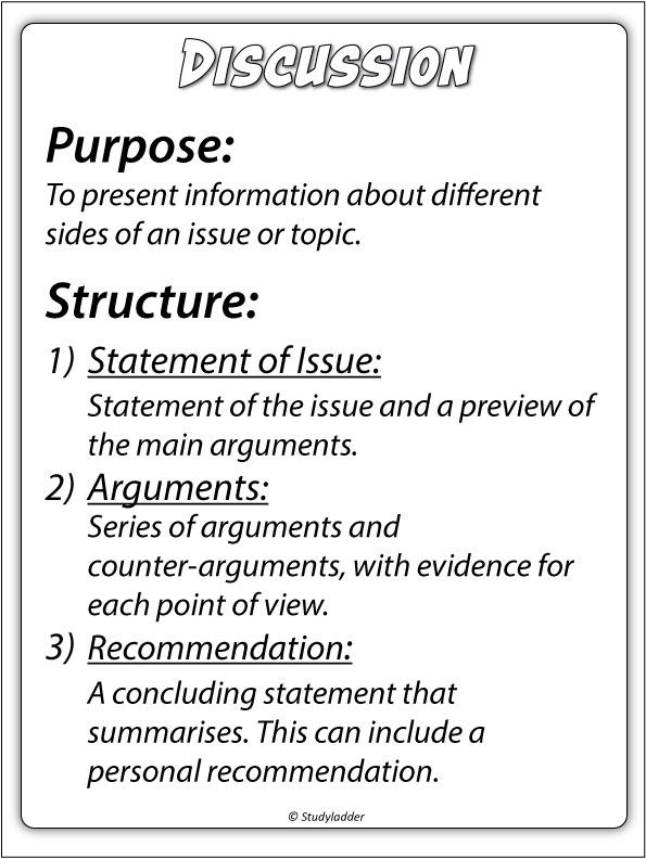 discussion essay structure