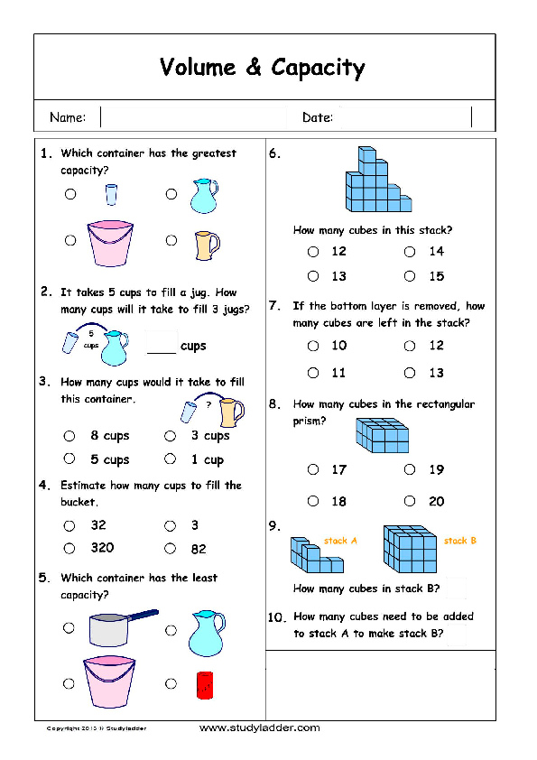 math 4 exercises online grade for Learning Interactive Solving Volume Problem  Studyladder