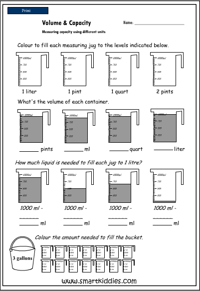 Measuring Capacity Using Different Units Studyladder Interactive 